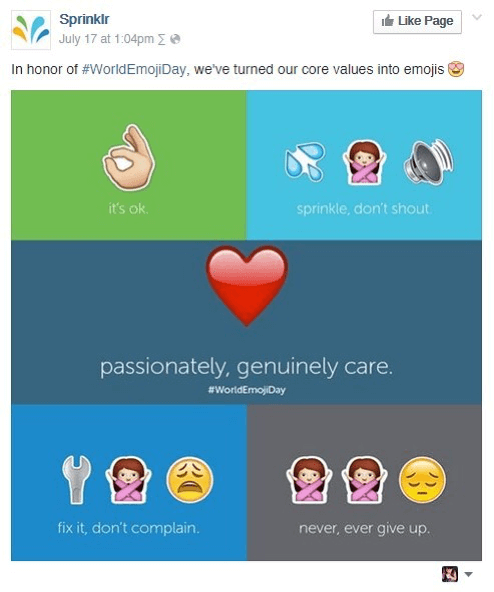 emoji marketing example sprinklr
