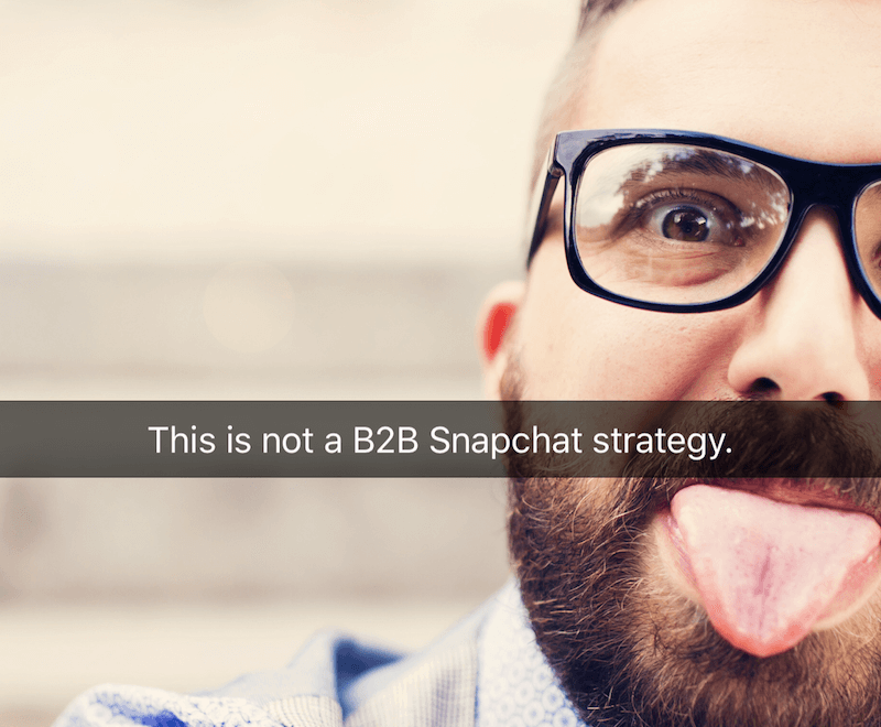 snapchat b2b selfie