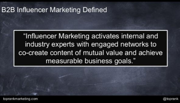 B2B influencer marketing definition from TopRank Marketing