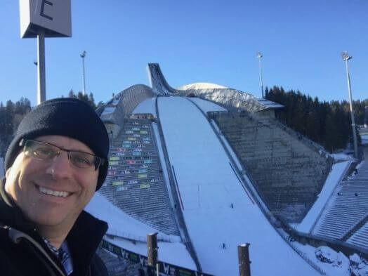 Ed Munro At Ski Jumping Competition