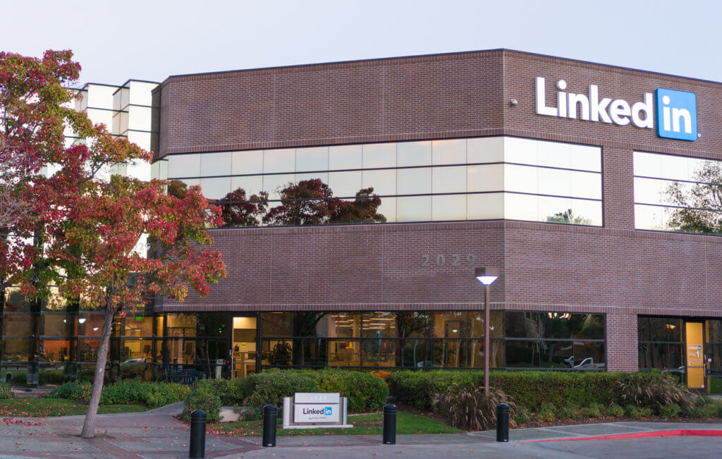 Exterior View Of LinkedIn's Corporate Headquarters